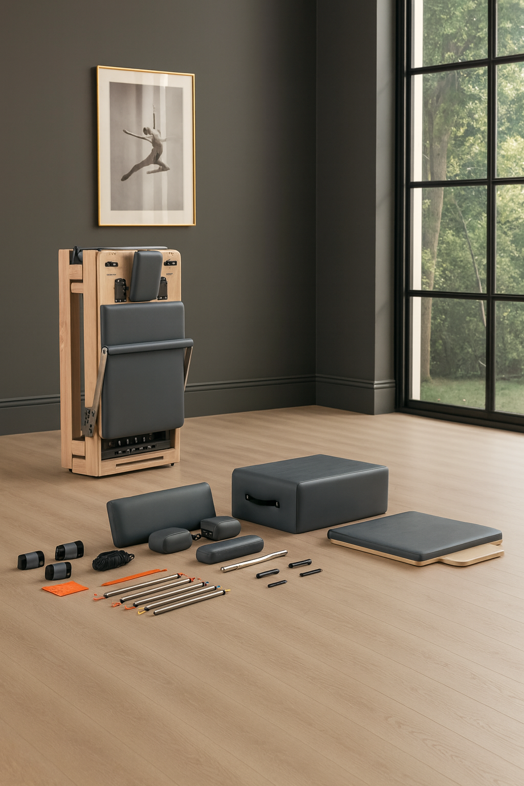 Folding Professional Solid Wood Pilates Reformer