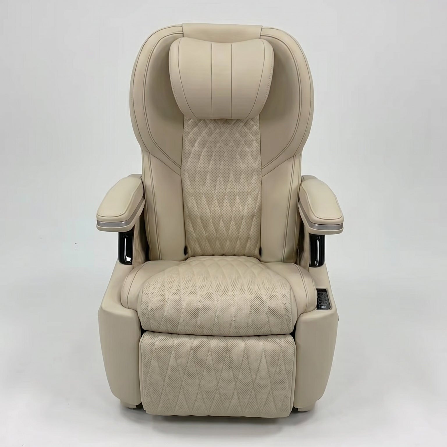 Beige massage chair on a white background