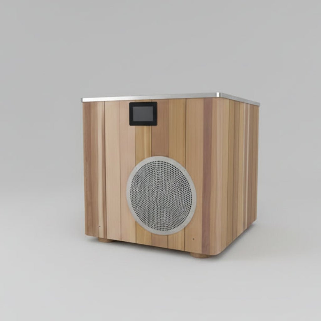 Wood/Stainless Steel Plunge Pool With Integrated Chiller/Heater - MedEq Fitness