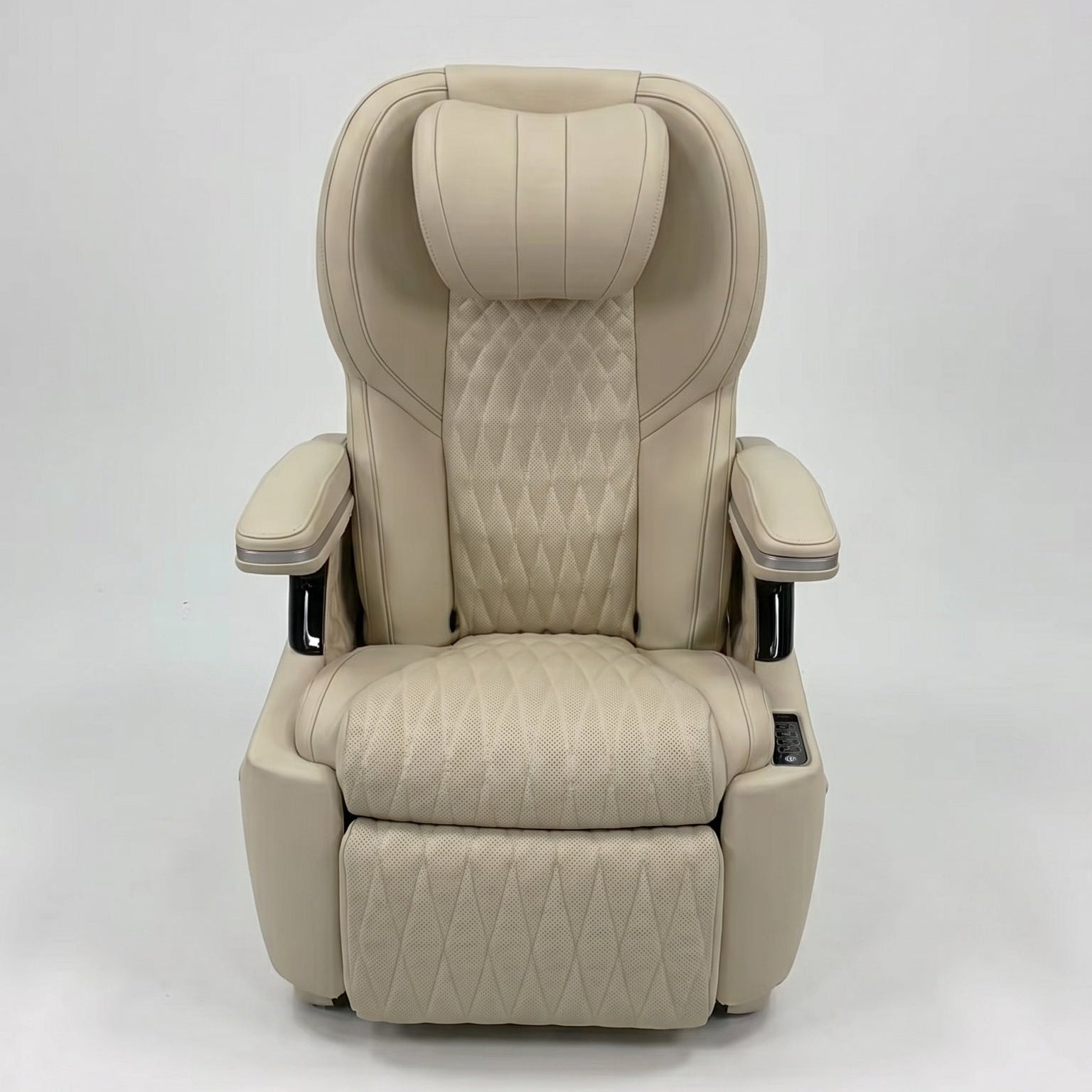 Beige massage chair on a white background