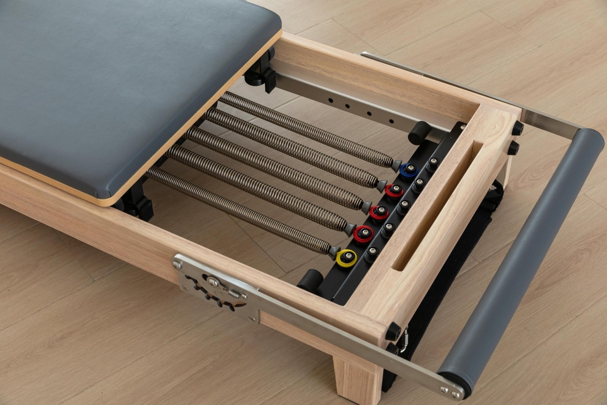 Folding Professional Solid Wood Pilates Reformer - MedEq Fitness