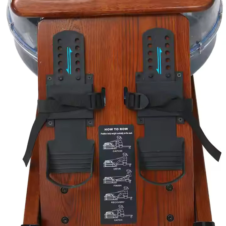 Compact Solid Wood Rowing Machine