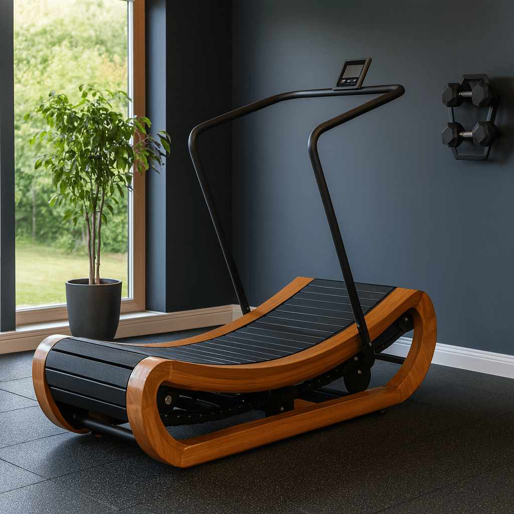 R2000 Handcrafted Solid Wood Curved Resistance Treadmill From The Studio Collection Exclusive Edition - MedEq Fitness