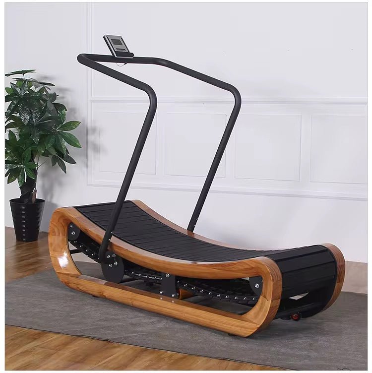 R2000 Handcrafted Solid Wood Curved Resistance Treadmill From The Studio Collection Exclusive Edition - MedEq Fitness