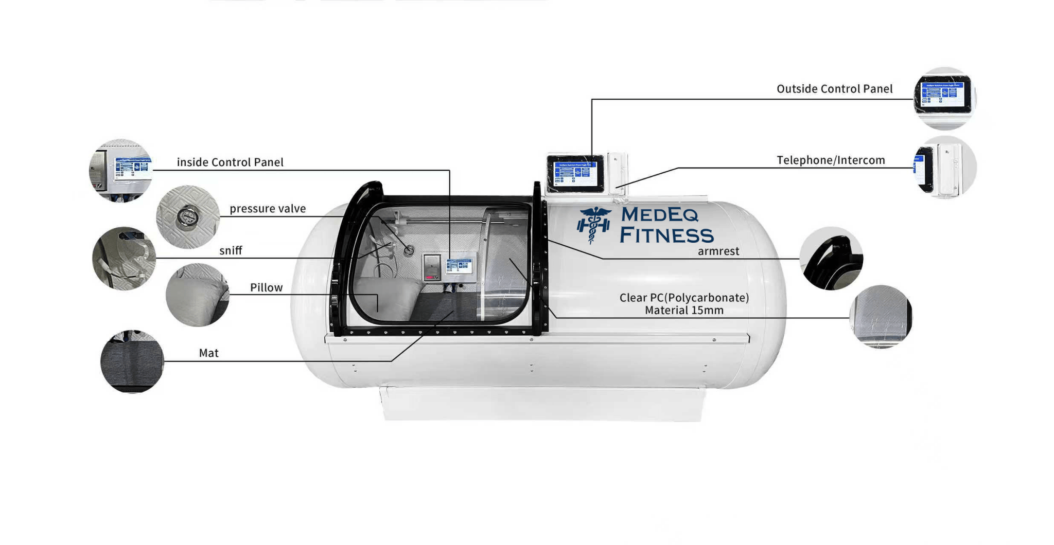 TimeCapsule C750+ Aluminum Alloy Hyperbaric Chamber Premier Edition Limited - MedEq Fitness