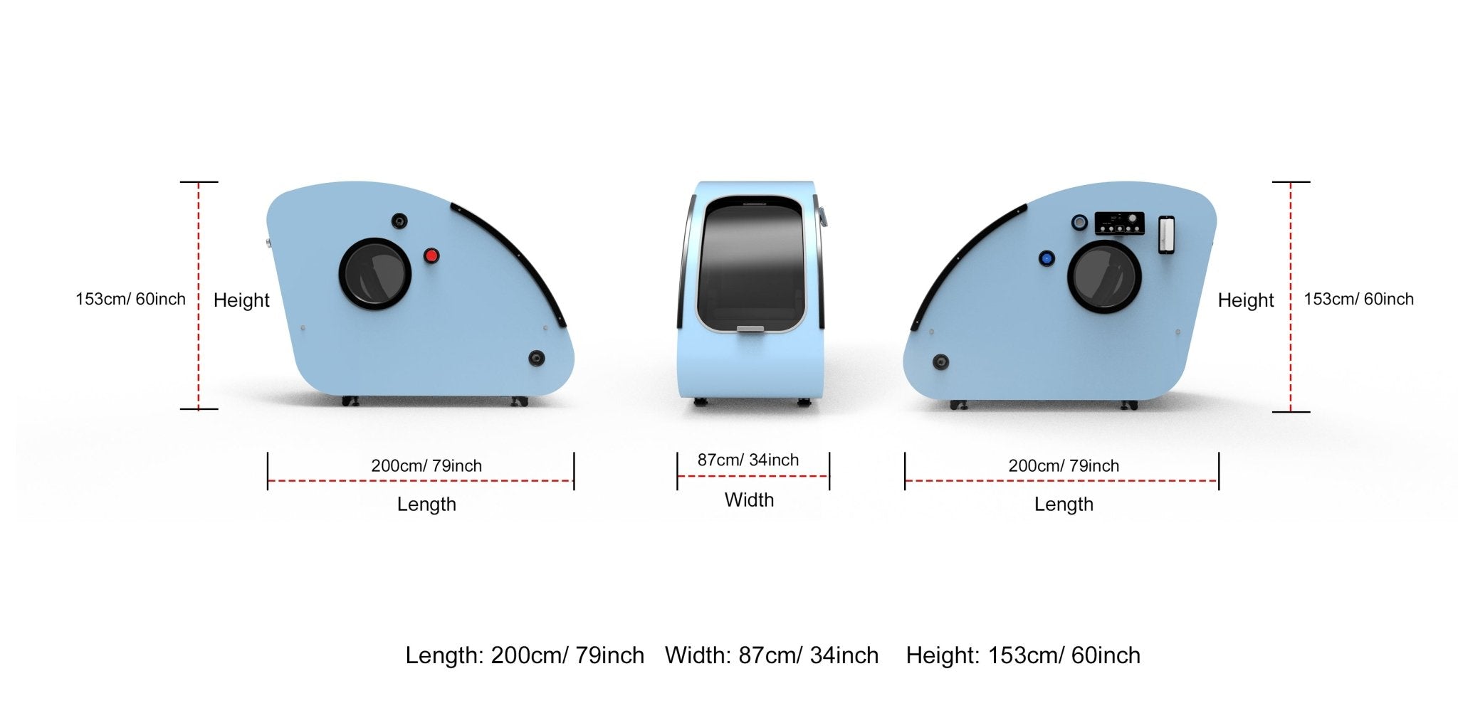 TimePod 2 | 2.0 ATA Triangular Hard - Shell Hyperbaric Chamber - MedEq Fitness