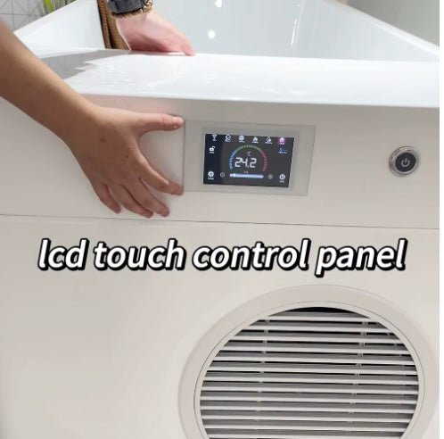 Wood/Stainless Steel Plunge Pool With Integrated Chiller/Heater - MedEq Fitness